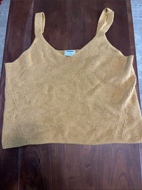 Old Navy Golden Yellow Ribbed Knit Tank Camisole